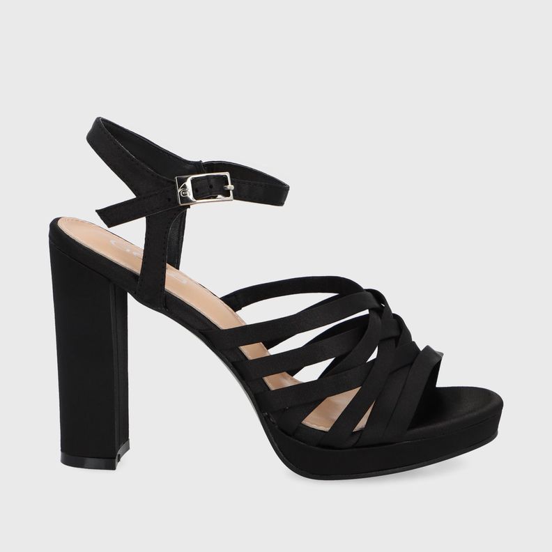 Sandalia Satin Negro Mujer 15837 Gotta-0