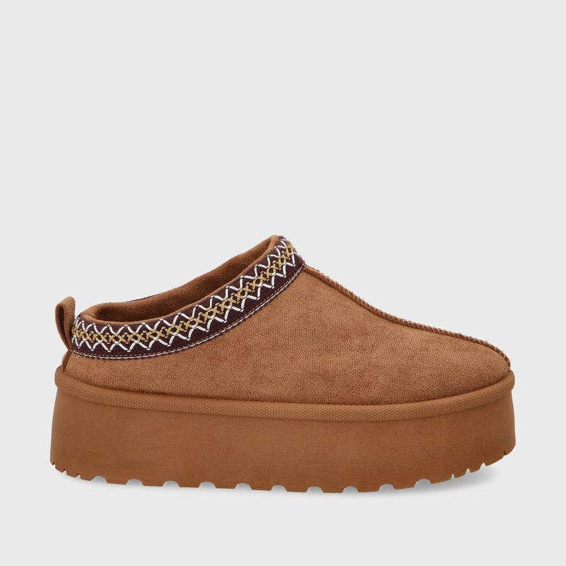Pantufla Plataforma Camel Mujer 48112 Gotta