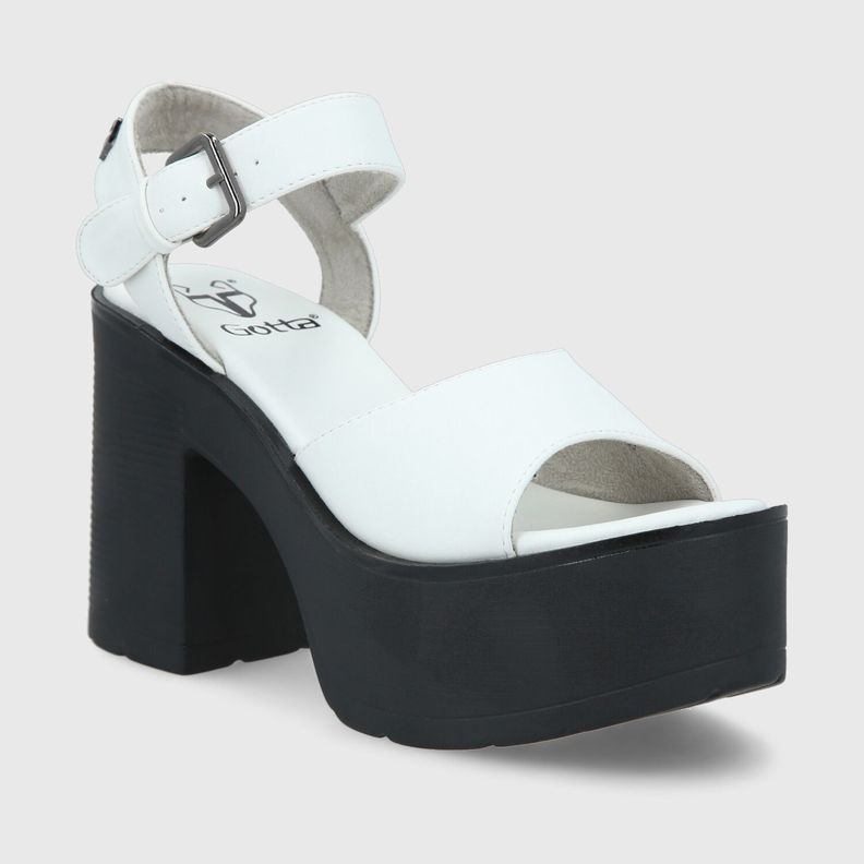 Sandalia Blanca Mujer 15802 Gotta-1