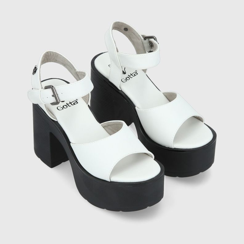 Sandalia Blanca Mujer 15802 Gotta-2