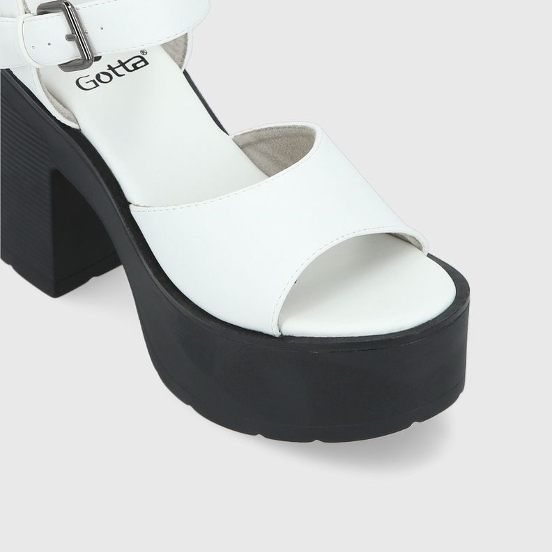 Sandalia Blanca Mujer 15802 Gotta-5