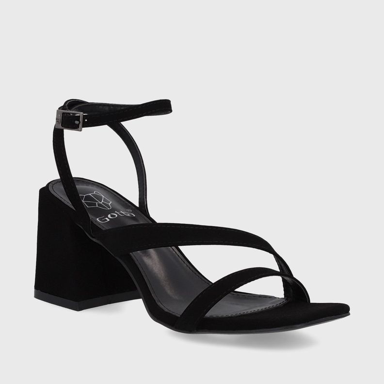 Sandalia Taco Negra Mujer 35132 Gotta-1