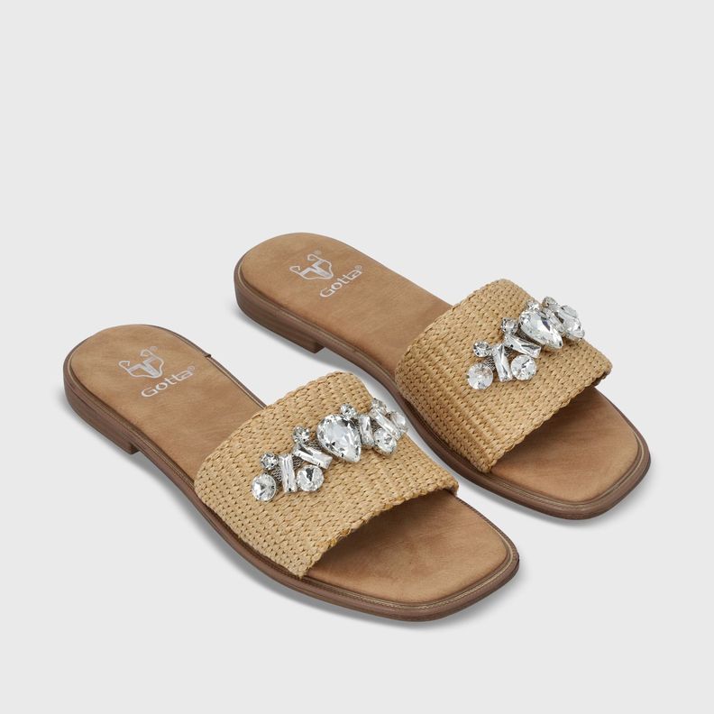 Sandalia Plano Rafia Mujer 55220 Gotta-2