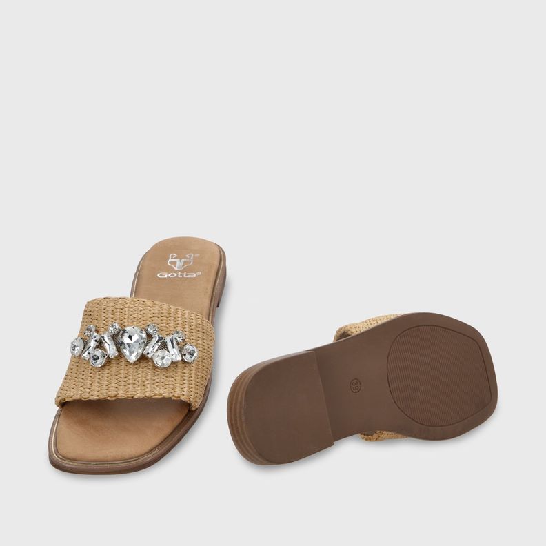 Sandalia Plano Rafia Mujer 55220 Gotta-6