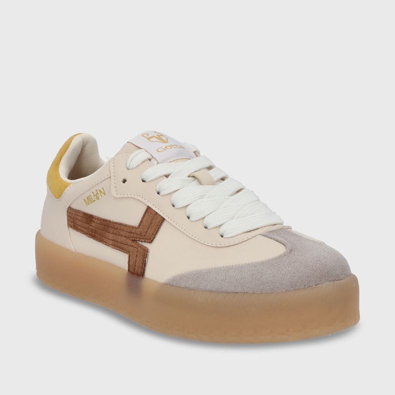 zapatilla Plano Beige Mujer 53740 Gotta-1
