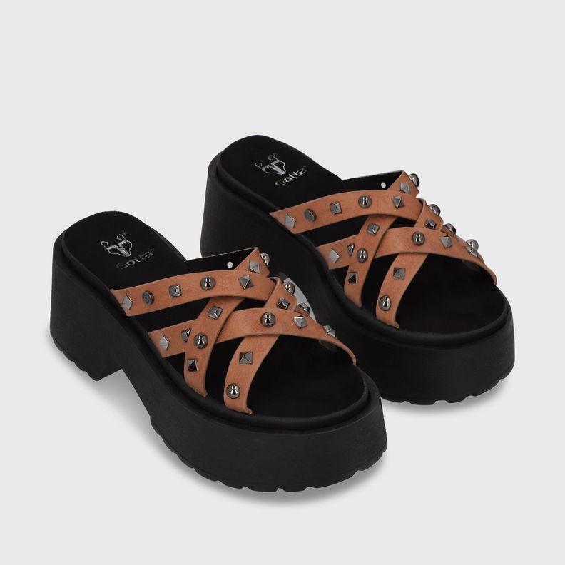 Sandalia Plataforma Beige Mujer 45984 Gotta-2