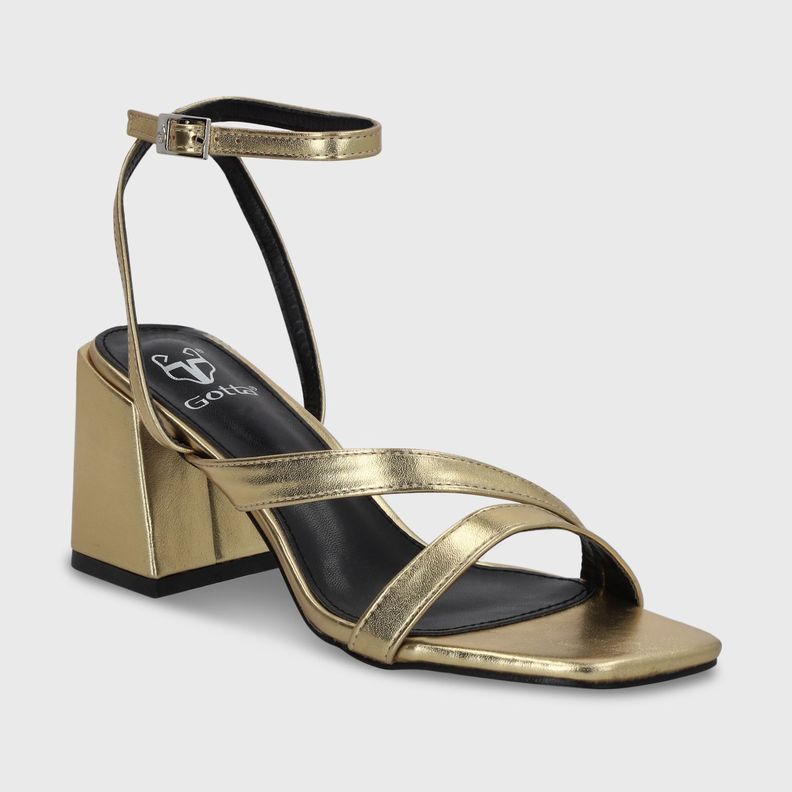 Sandalia Taco Oro Mujer 35132 Gotta-1