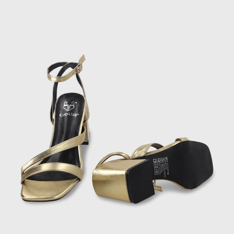 Sandalia Taco Oro Mujer 35132 Gotta-6