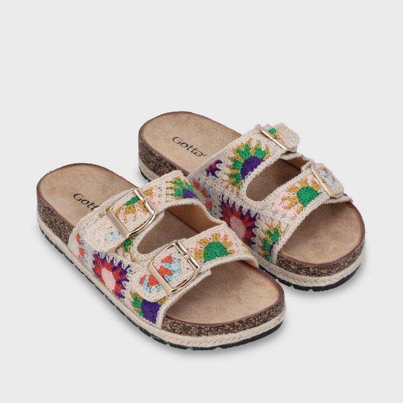 sandalia Plano Multicolor Mujer 52040 Gotta-1