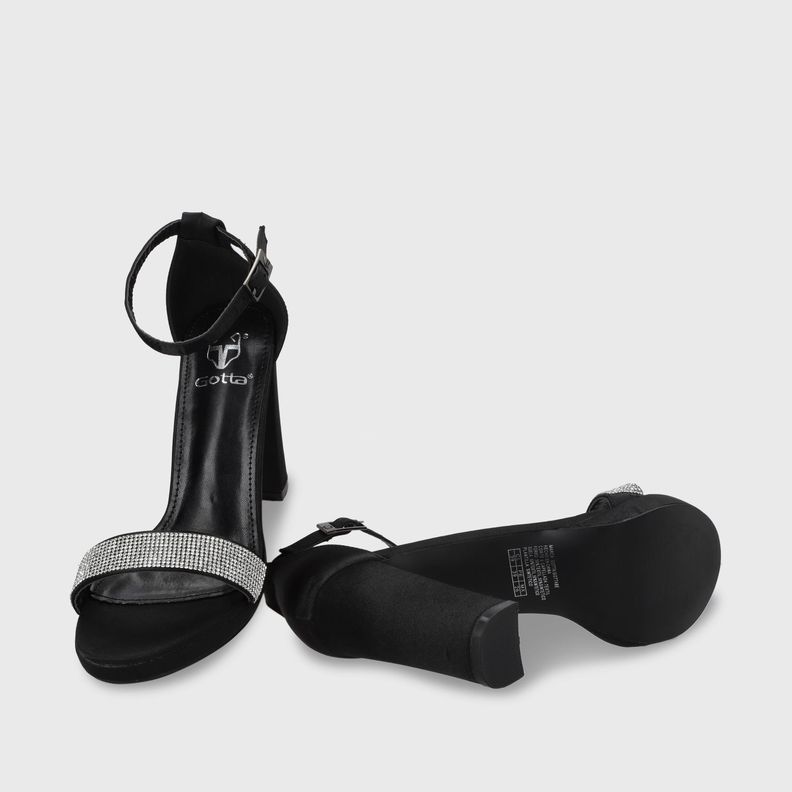Sandalia Taco Negra Mujer 15835 Gotta-5