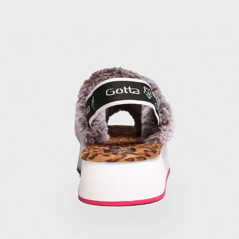 Slipper Gris Animal Print Mujer 15313 Gotta-4