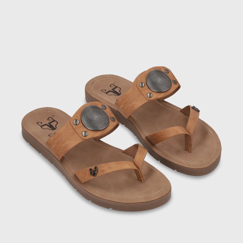 Sandalia Plano Beige Mujer 13256 Gotta-2