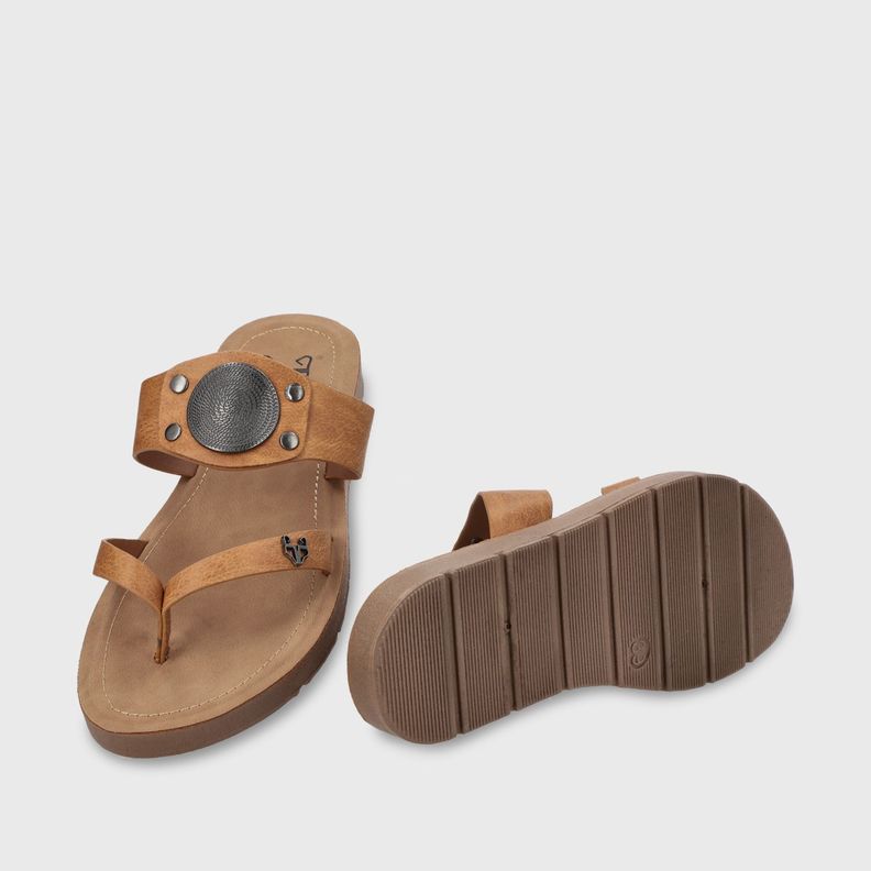 Sandalia Plano Beige Mujer 13256 Gotta-6