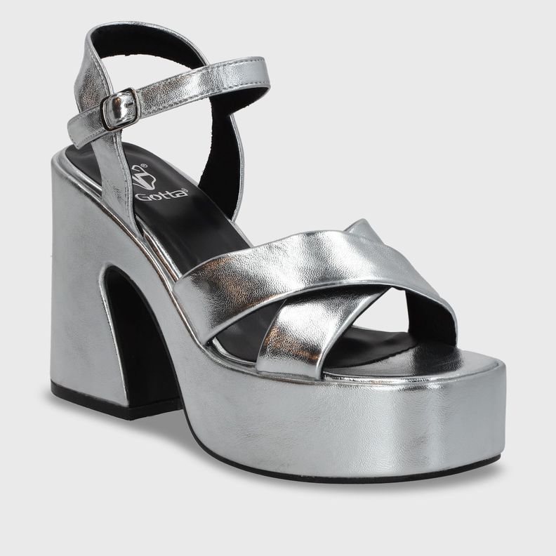Sandalia Plataforma Plateado Mujer 45701 Gotta-1