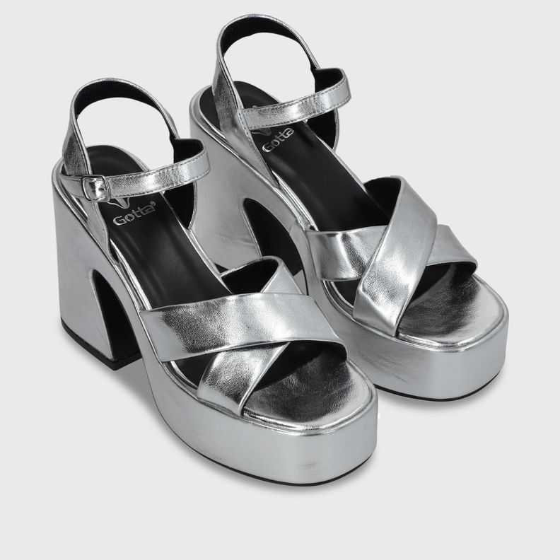 Sandalia Plataforma Plateado Mujer 45701 Gotta-2