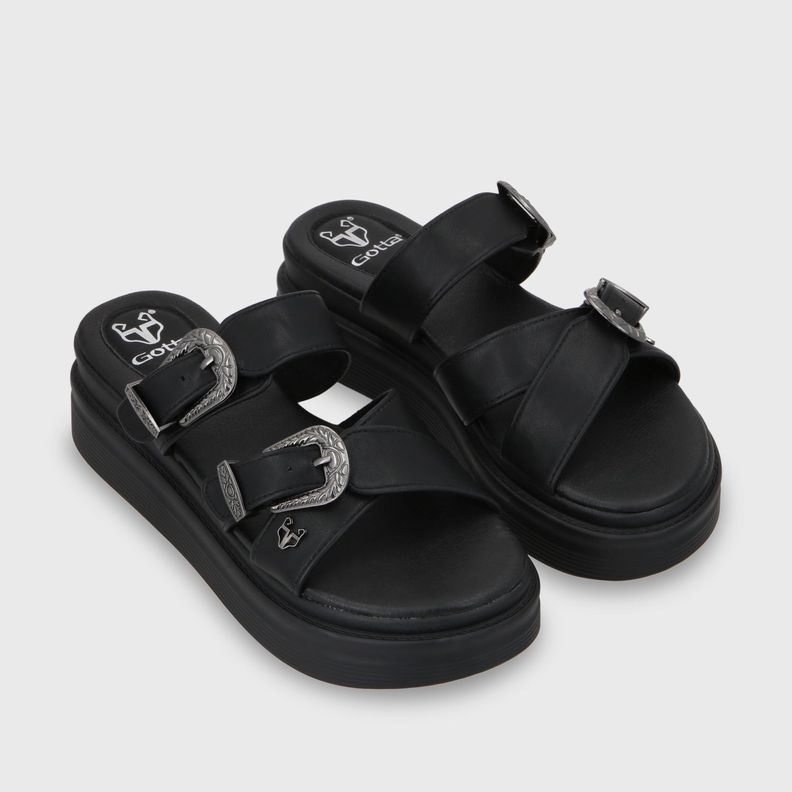 Sandalia Plataforma Negro Mujer 43015 Gotta-2