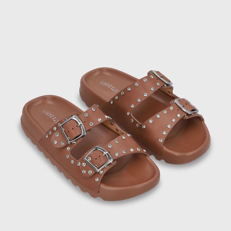 Sandalia Plana Café Mujer 52060 Gotta-2