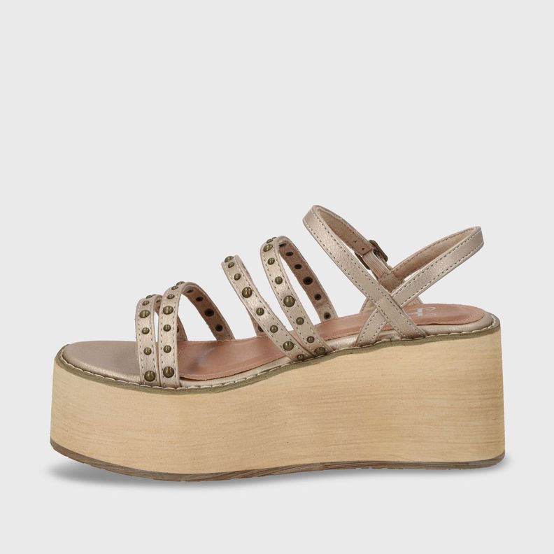 Sandalia Plataforma Dorada Mujer 15629 Gotta-3