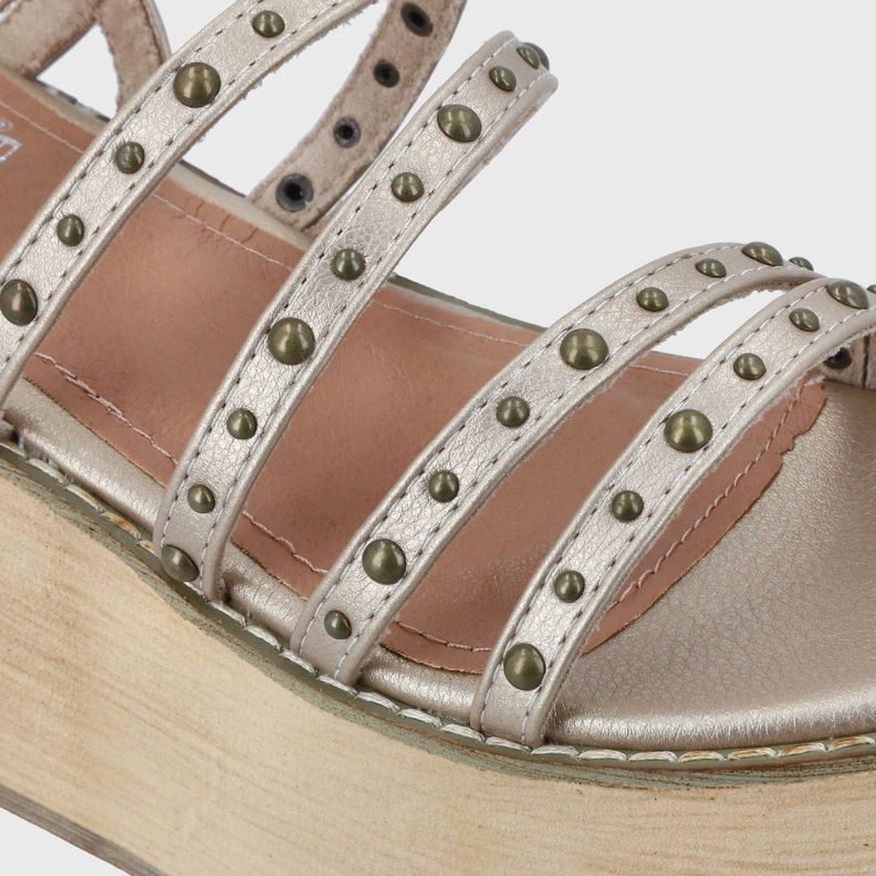 Sandalia Plataforma Dorada Mujer 15629 Gotta-5