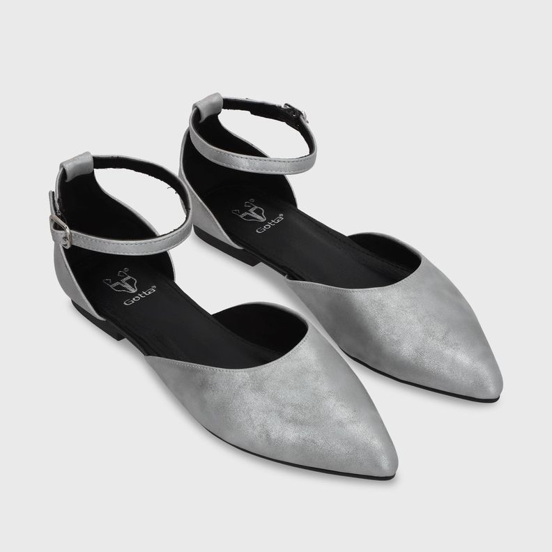 Ballerina Plano Plateado Mujer 54010 Gotta-2