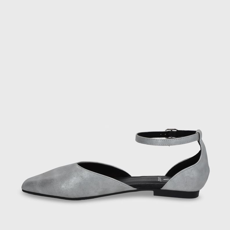 Ballerina Plano Plateado Mujer 54010 Gotta-3