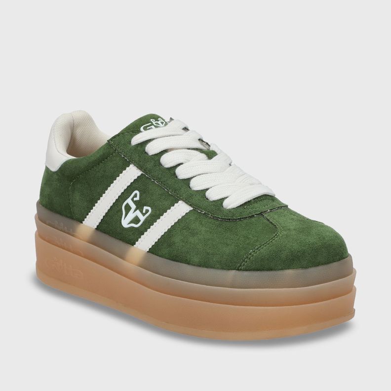 zapatilla Plataforma Verde Mujer 53750 Gotta-1