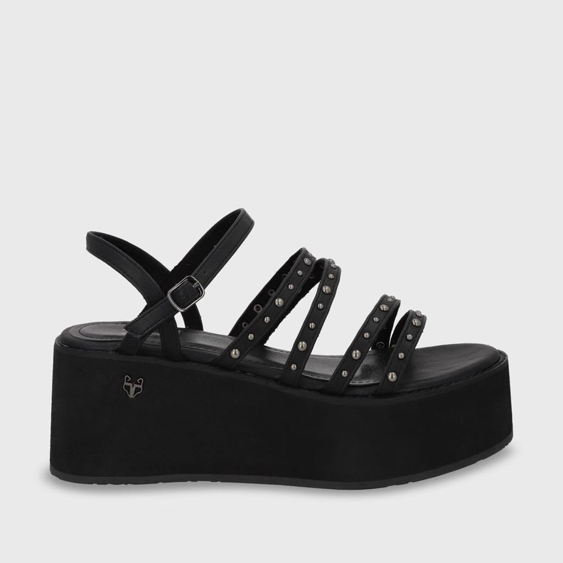 Sandalia Plataforma Negra Mujer 15629 Gotta-0