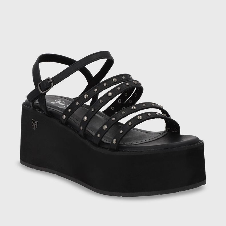 Sandalia Plataforma Negra Mujer 15629 Gotta-1