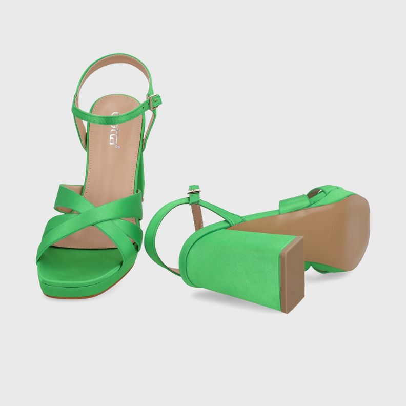 Sandalia Taco Verde Mujer 45902 Gotta-6