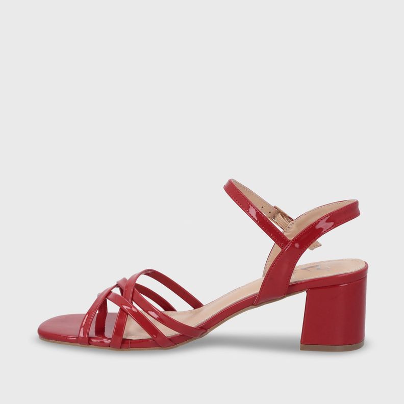 Sandalia Taco Roja Mujer 55901 Gotta-3