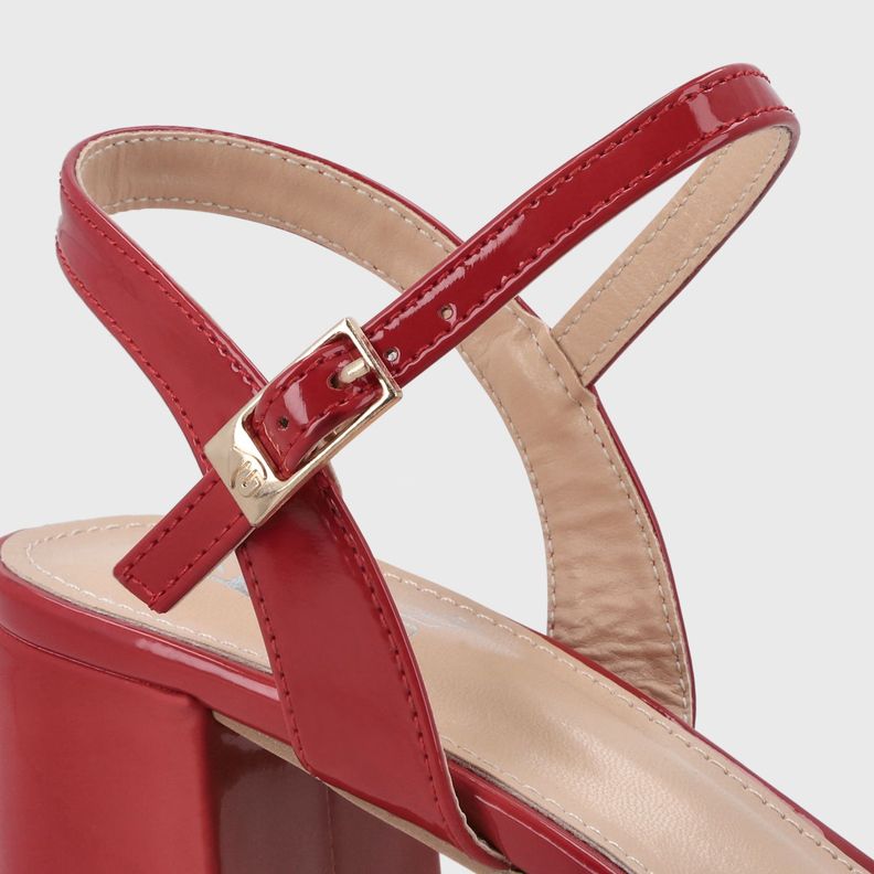 Sandalia Taco Roja Mujer 55901 Gotta-5