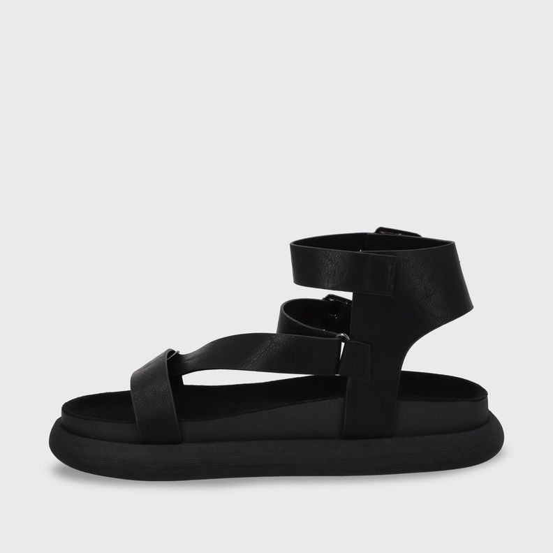Sandalia Plano Negro Mujer 53702 Gotta-3