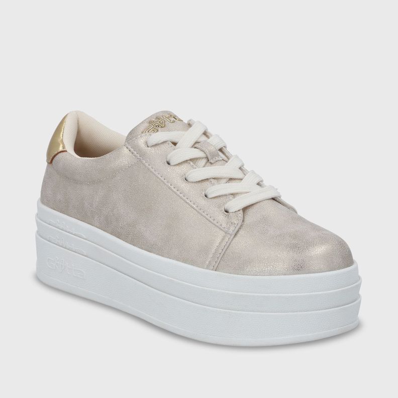 zapatilla Plataforma Oro Mujer 53751 Gotta-1