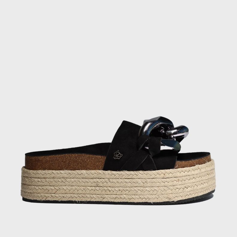 Sandalia Plataforma Negra Mujer 15251 Gotta-0