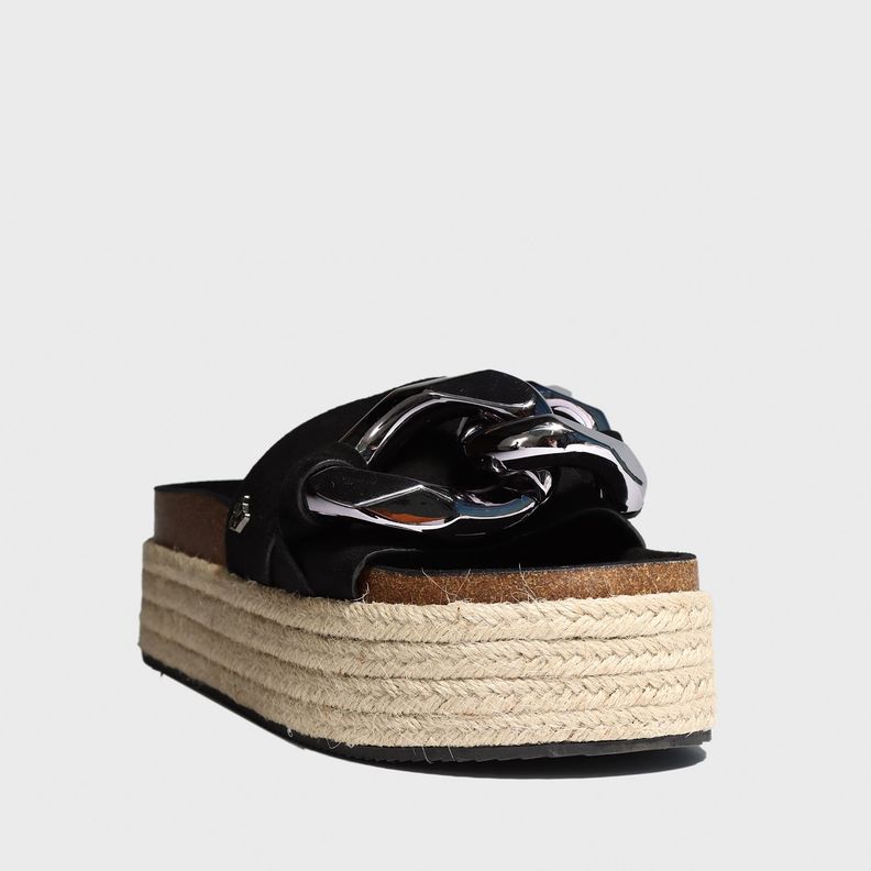 Sandalia Plataforma Negra Mujer 15251 Gotta-1