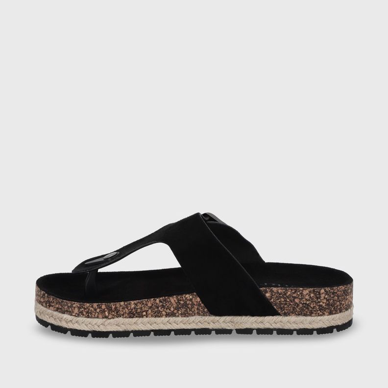 Sandalia Plana Negra Mujer 42011 Gotta-3