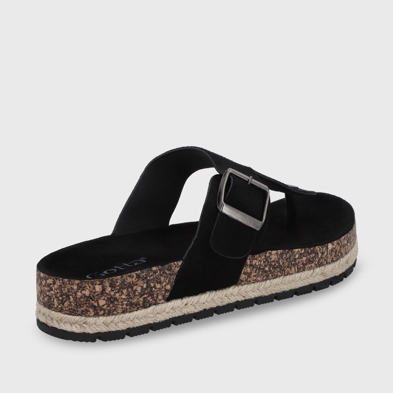 Sandalia Plana Negra Mujer 42011 Gotta-4