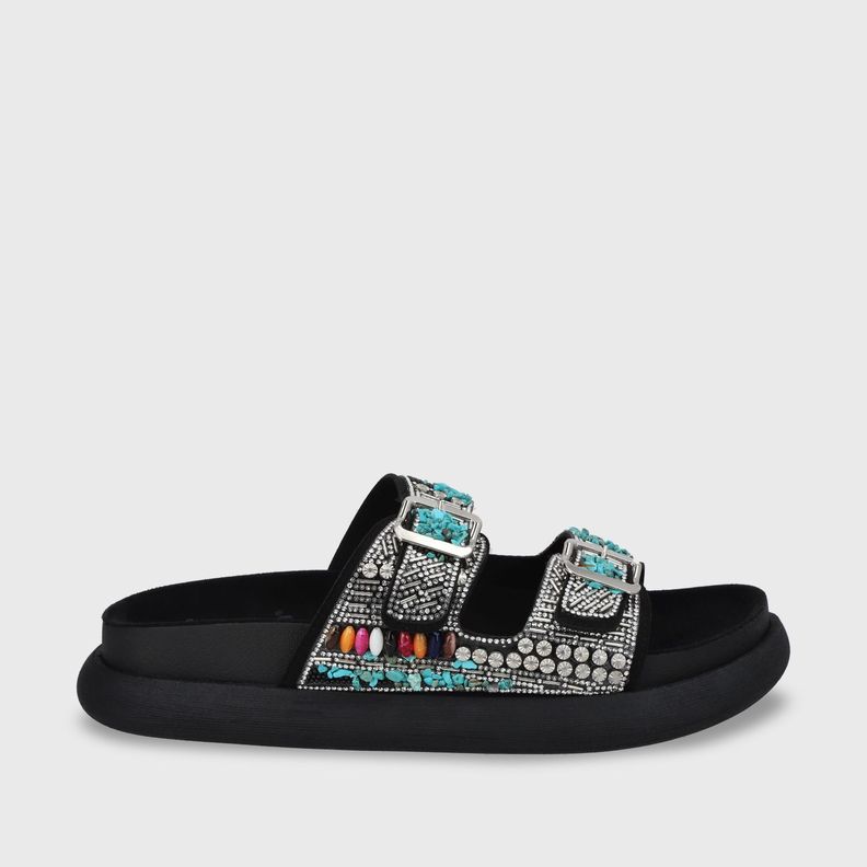 Sandalia Plano Negro Mujer 53705 Gotta-0