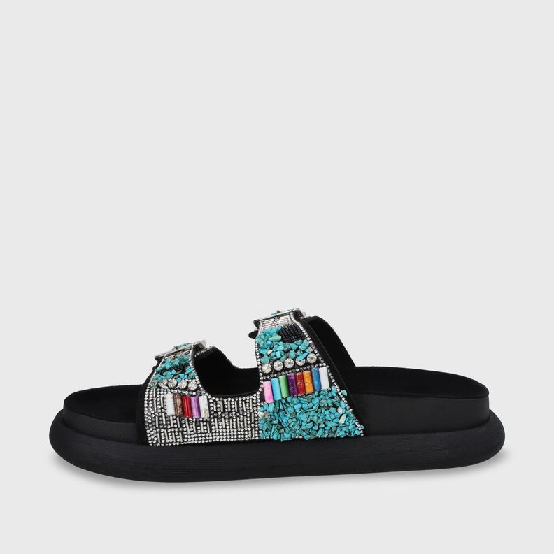 Sandalia Plano Negro Mujer 53705 Gotta-3