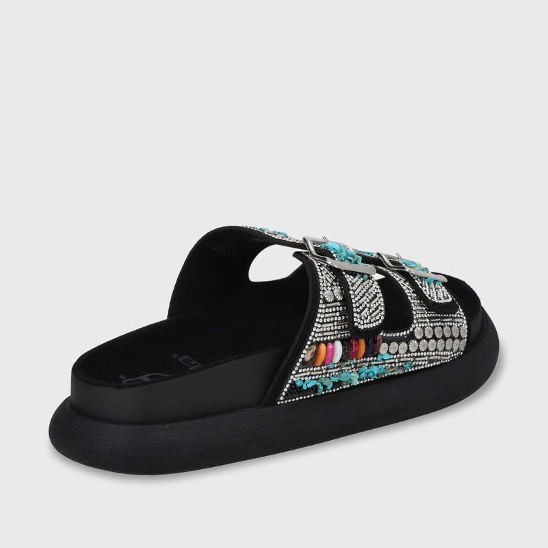 Sandalia Plano Negro Mujer 53705 Gotta-4