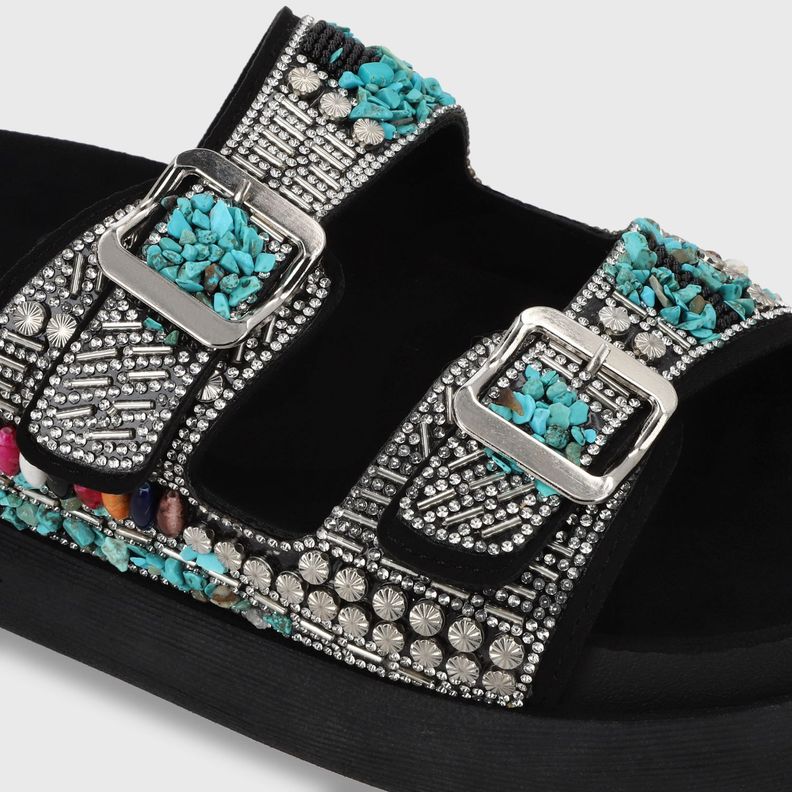 Sandalia Plano Negro Mujer 53705 Gotta-5