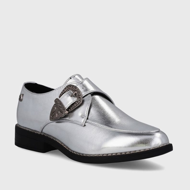 Zapato Plateado Charol Mujer 17565 Gotta-2