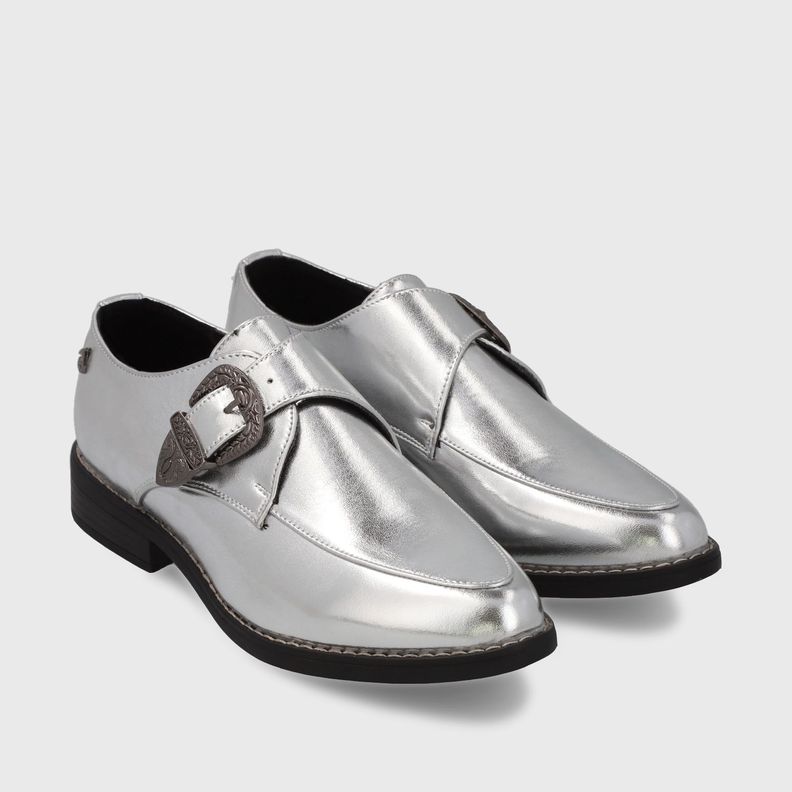 Zapato Plateado Charol Mujer 17565 Gotta-3