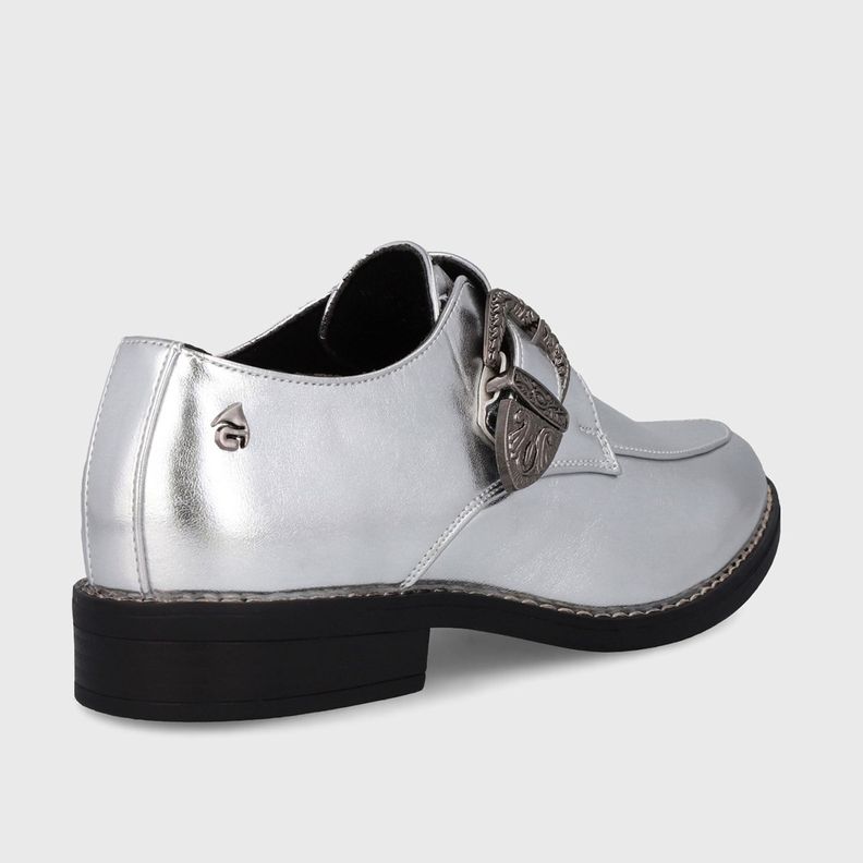 Zapato Plateado Charol Mujer 17565 Gotta-5