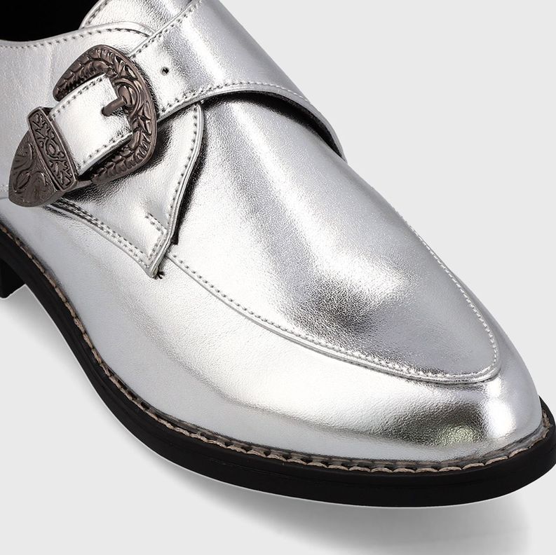 Zapato Plateado Charol Mujer 17565 Gotta-6