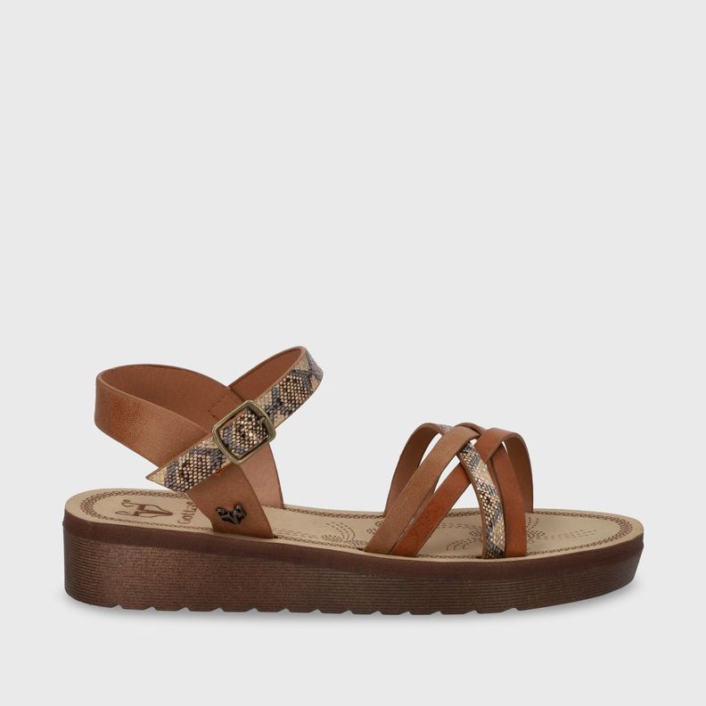 Sandalia Plana Café Mujer 13211 Gotta-0