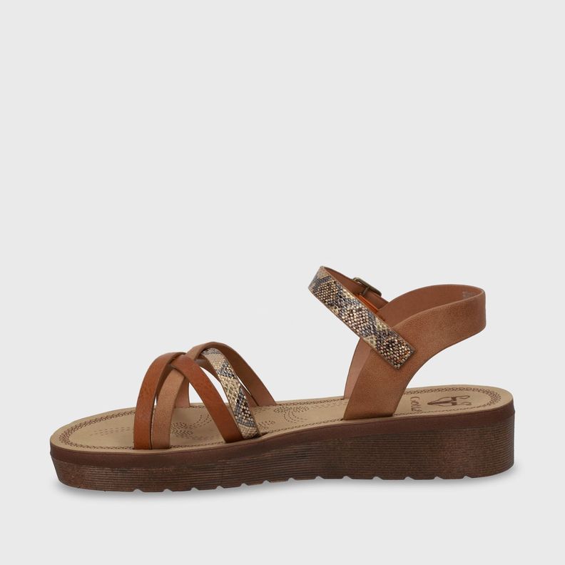 Sandalia Plana Café Mujer 13211 Gotta-3
