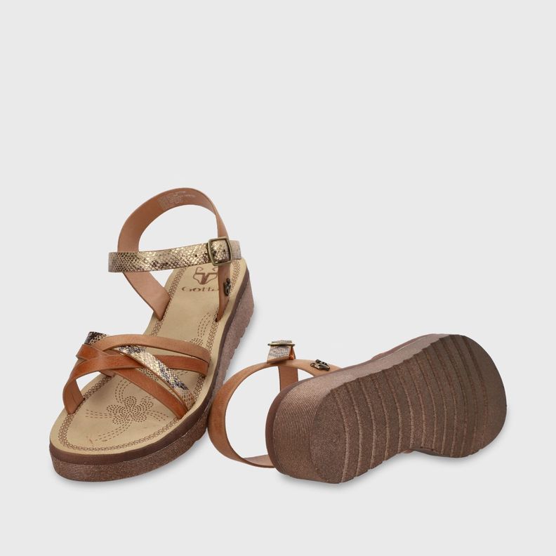 Sandalia Plana Café Mujer 13211 Gotta-6