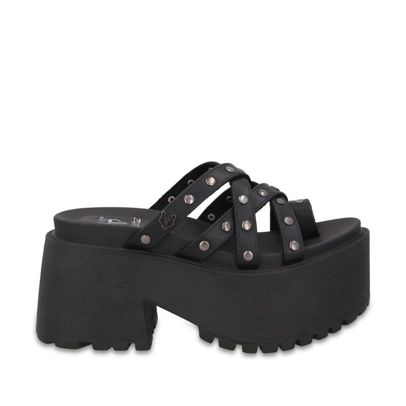 Sandalia Plataforma Negra Mujer 1567F Gotta