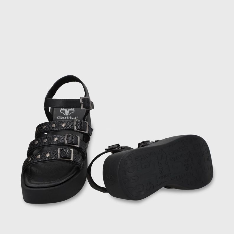 Sandalia Plataforma Negro Mujer 53731 Gotta-6
